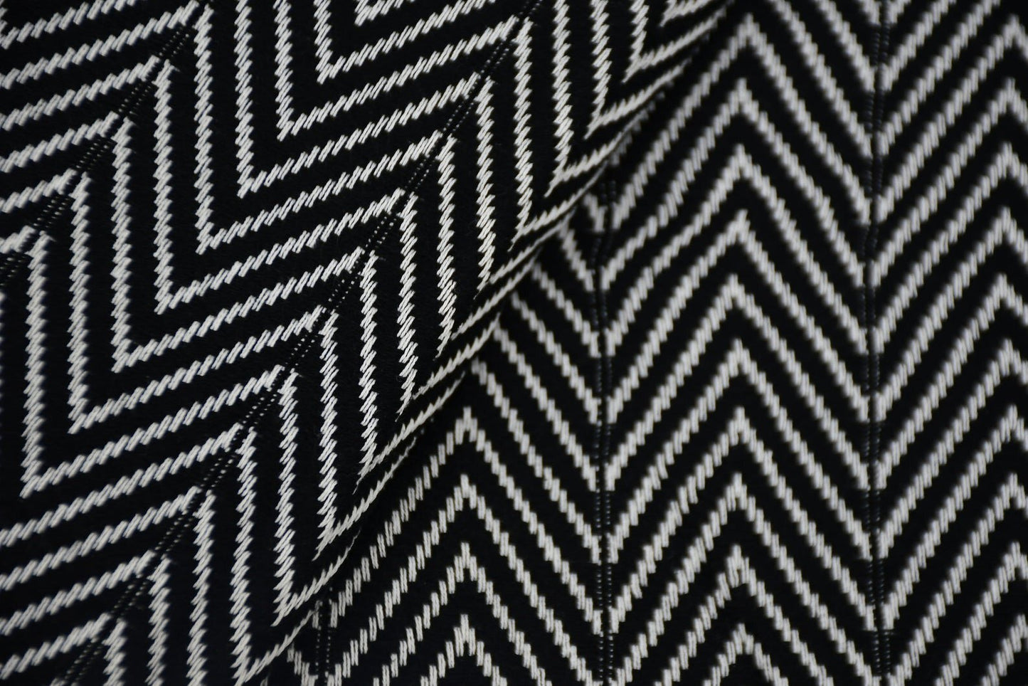 Black Herringbone Throw